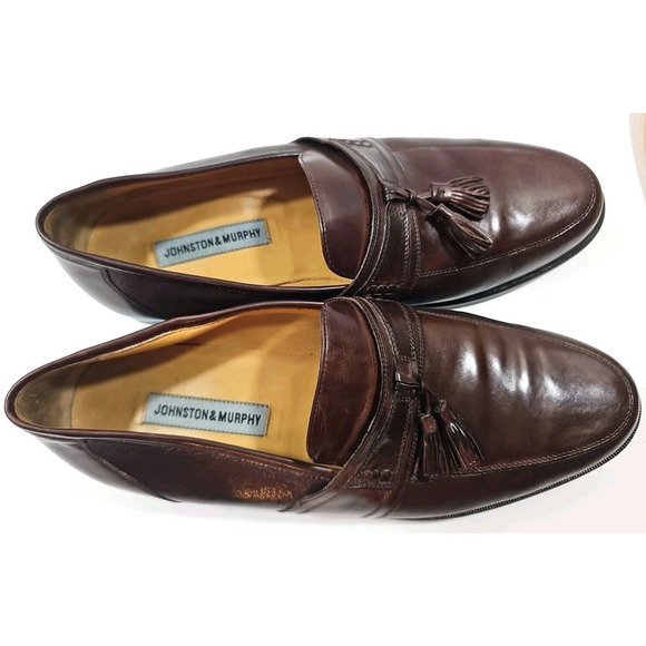 Johnston & Murphy ~Men\'s Size 11.5M~ Brown Tassel Leather Loafers Shoes #15 2206 main image 11